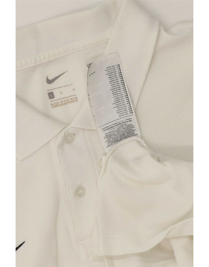Nike Polo Shirt til mænd, stor hvid bomuld