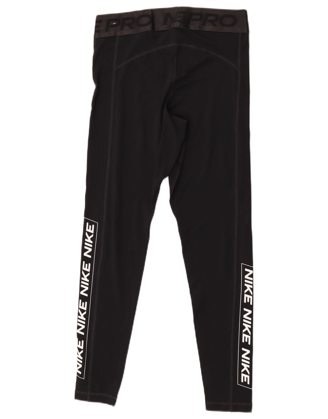 Nike Dame Grafiske Leggings UK 14 Medium Sort Polyester