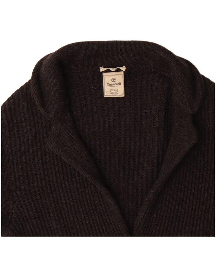 Timberland Dame Cardigan Sweater UK 12 Medium Grey