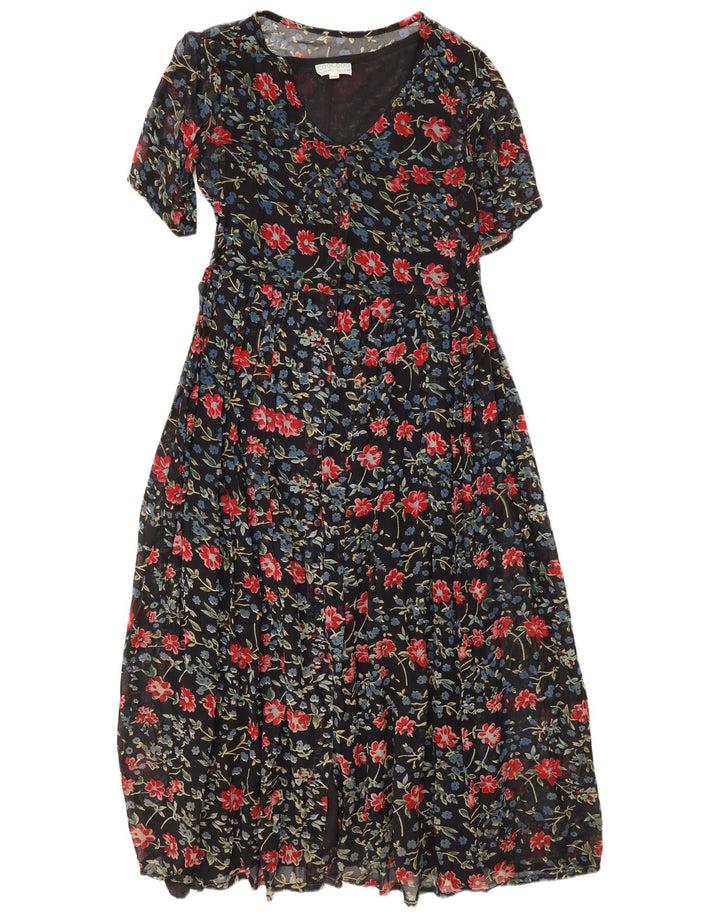 Coocoon Dame Maxi Dress UK 10 Small Black Floral