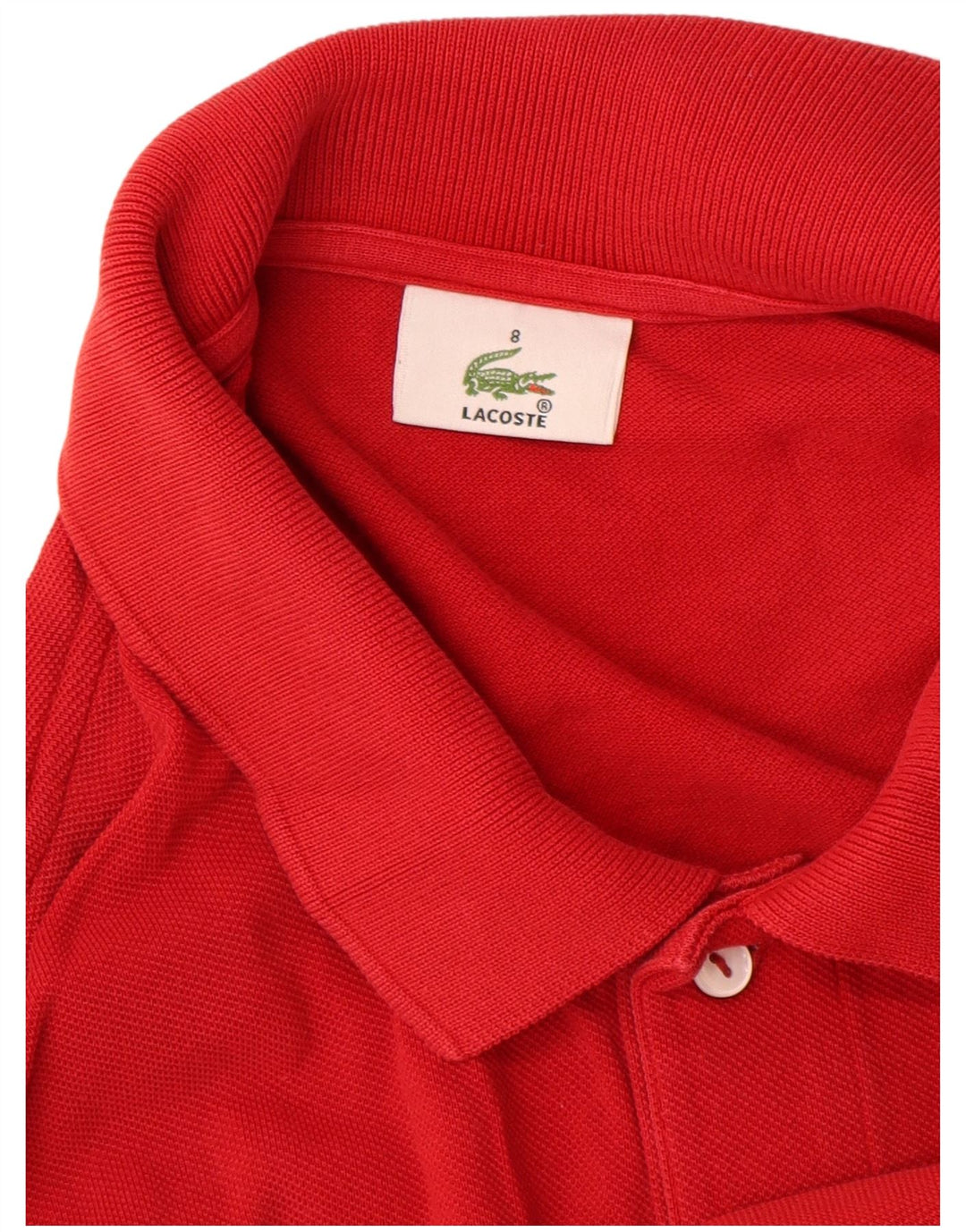 Lacoste Langærmet Polo Shirt til mænd Størrelse 8 3XL Rød