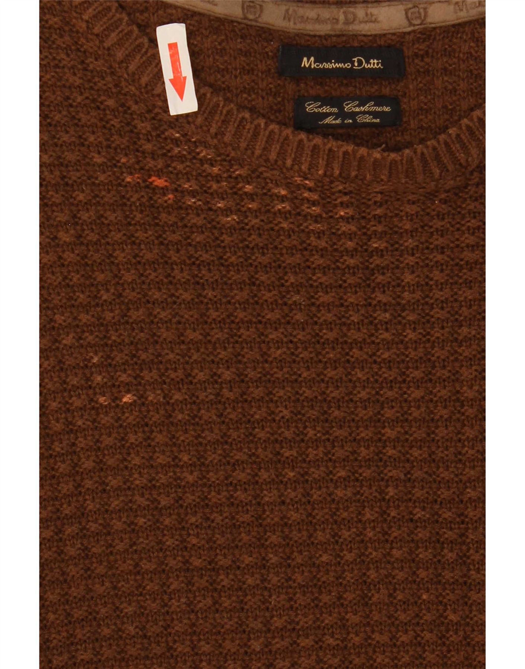 Massimo Dutti Herre sweater med rund hals XL brun bomuld