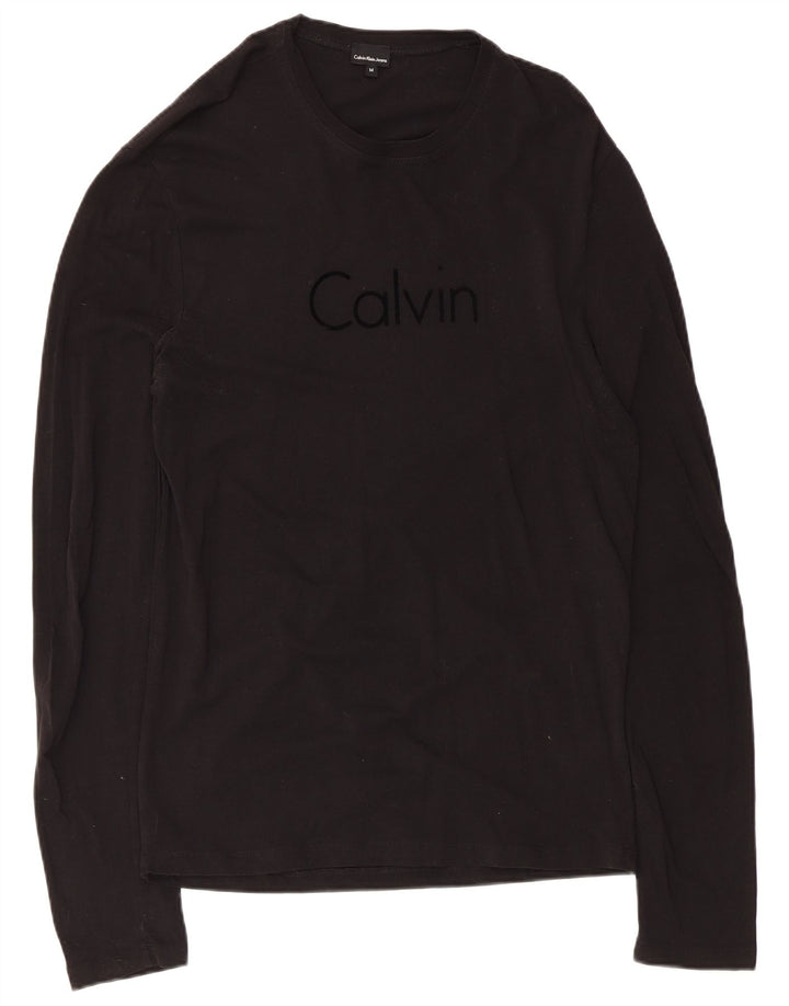 Calvin Klein Jeans Herre Grafisk Top Langærmet Medium Sort