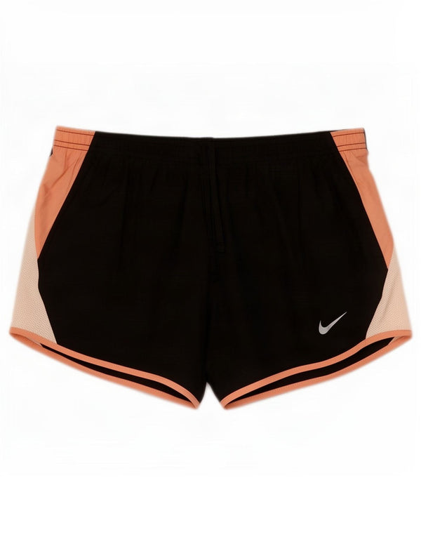 Nike Dame Dri Fit Sports Shorts UK 14 Medium Sort Colourblock