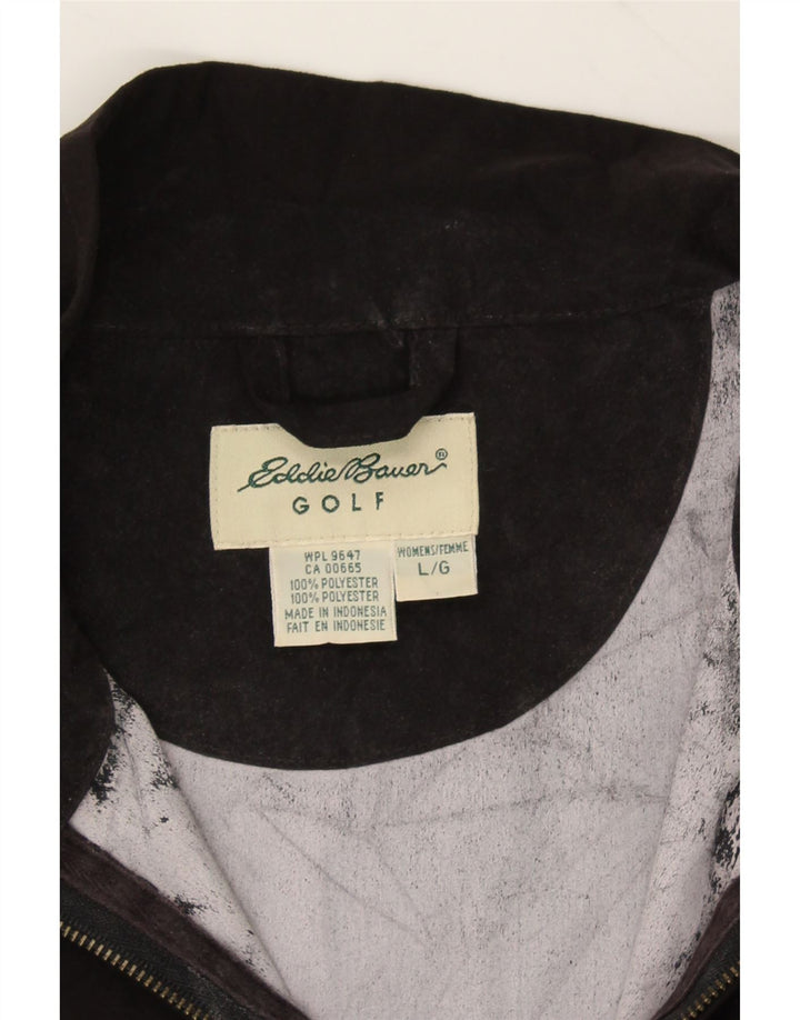 EDDIE BAUER Womens Golf Oversized Pullover Tracksuit Top UK 16 Large Black Vintage Eddie Bauer and Second-Hand Eddie Bauer from Messina Hembry 