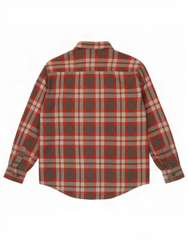 Vintage herre skovhugger flannel skjorte stor rød ternet akryl