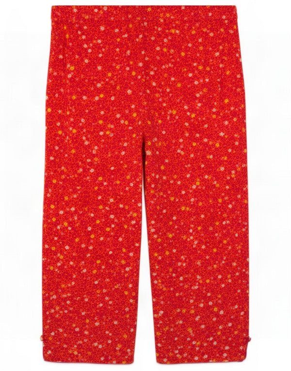 Dkny Dame Relaxed Fit Capri Bukser Large W34 L21 Red Floral
