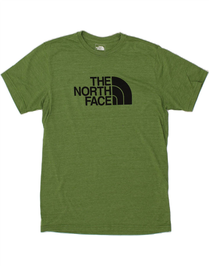 THE NORTH FACE Herre Slim Fit Grafisk T-Shirt Top Stor Grøn Polyester
