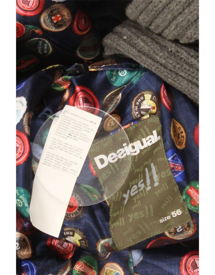Desigual Herre 2-knaps blazerjakke Størrelse 56 XL Grå Polyester