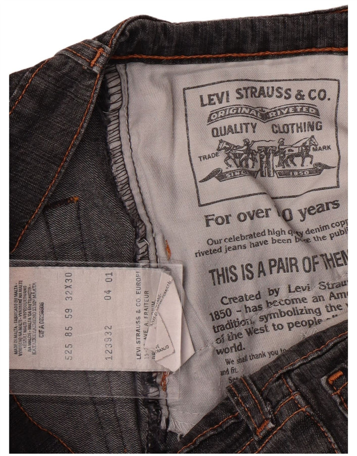LEVI'S Dame 525 Straight Jeans W32 L30 Grå Bomuld