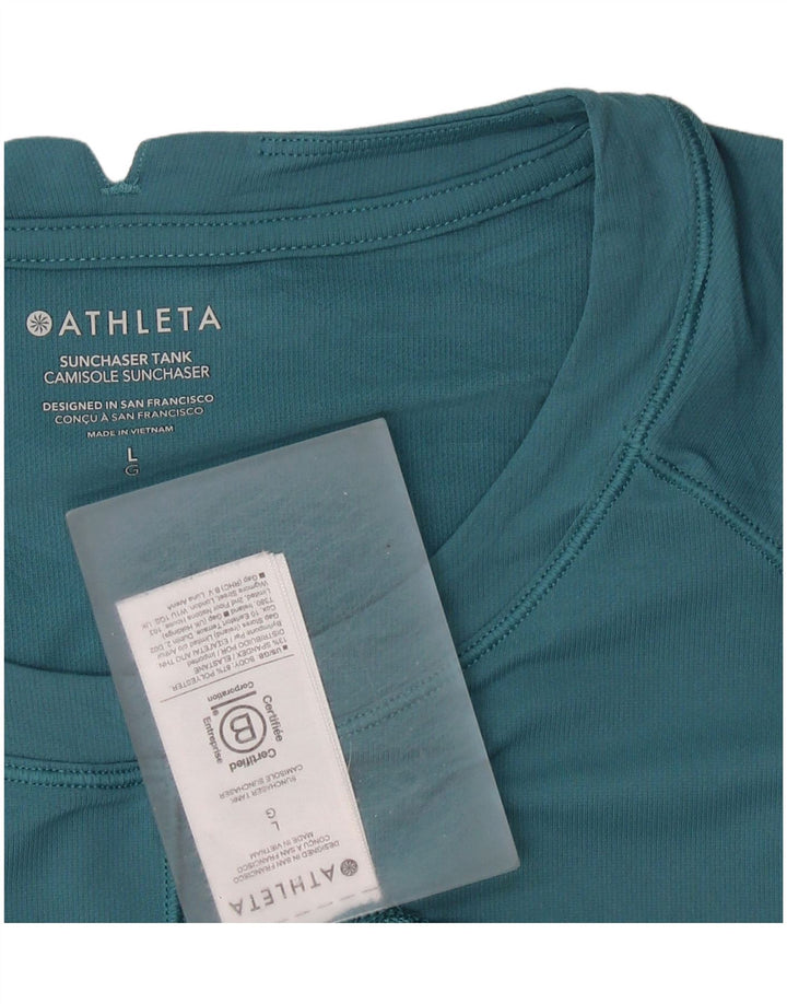 Athleta Damevest Top UK 14 Stor Blå Polyester