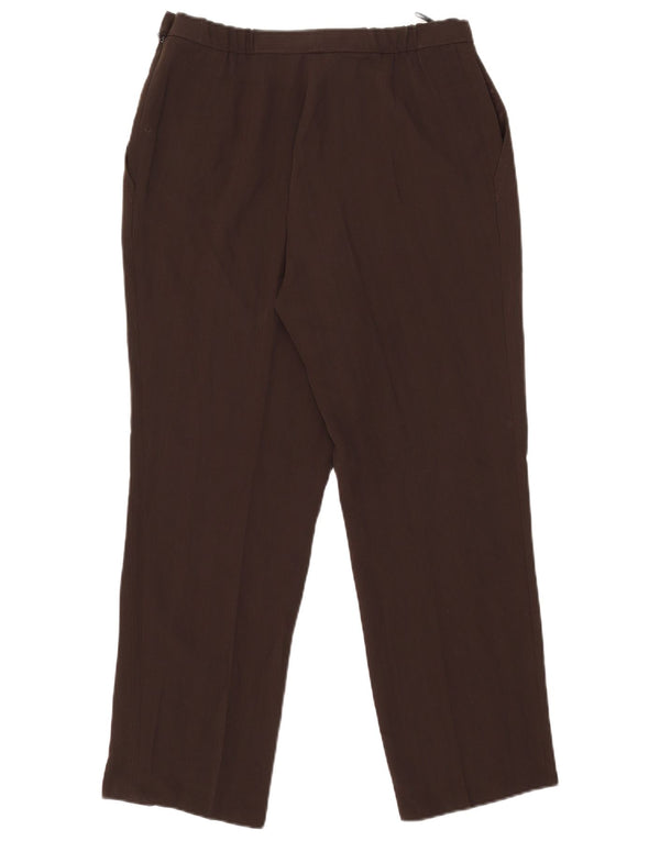 Marks & Spencer Dame Casual Bukser UK 16 Large W31 L27 Brun Stribet