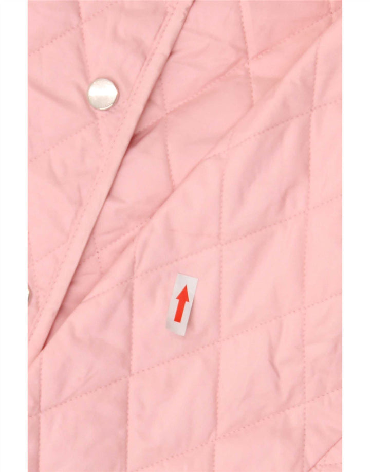 Marks & Spencer Quiltet jakke til kvinder UK 10 Small Pink Polyester