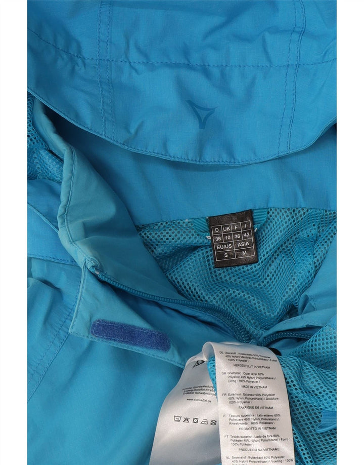 Schoffel Regnjakke med hætte til kvinder UK 10 Lille blå polyester
