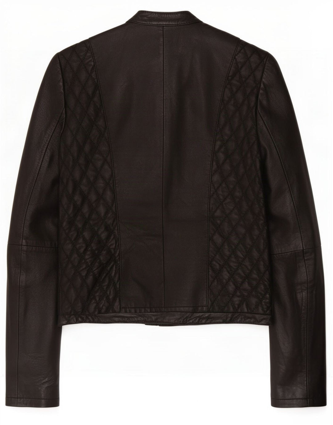 Zara Womens Biker Jacket UK 10 Small Black Læder