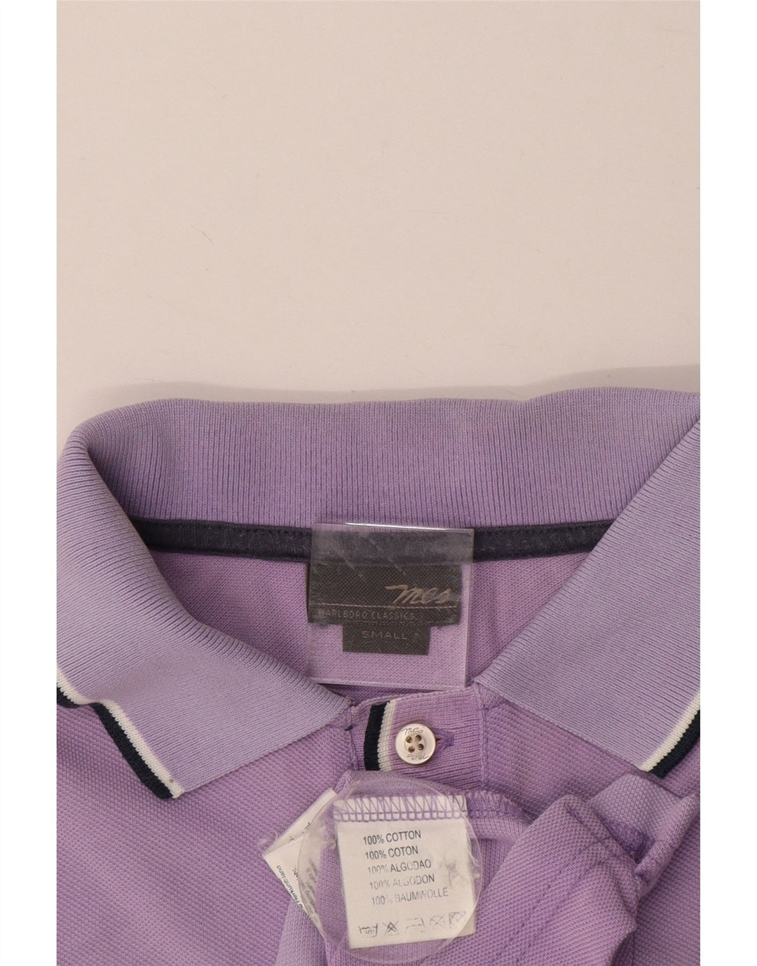 MARLBORO CLASSICS Poloshirt til mænd Lille lilla bomuld