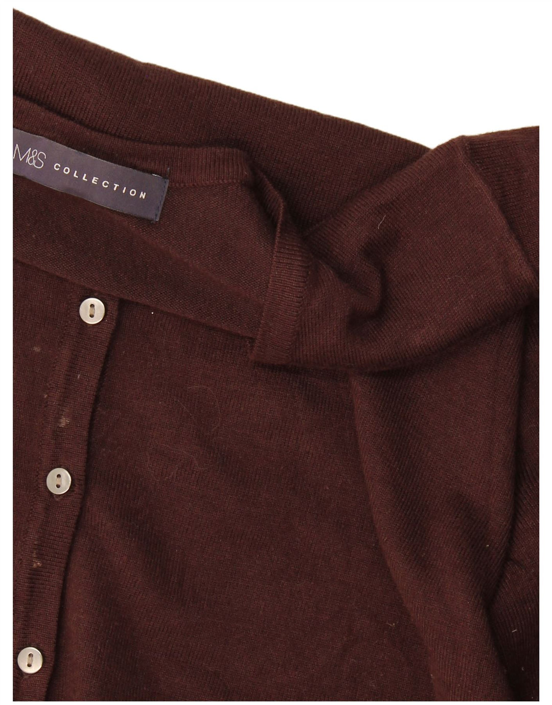 Marks & Spencer Dame Cardigan Sweater UK 16 Stor Brun