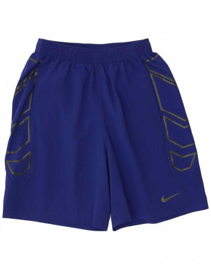 Nike grafiske sportsshorts til mænd mellemblå polyester