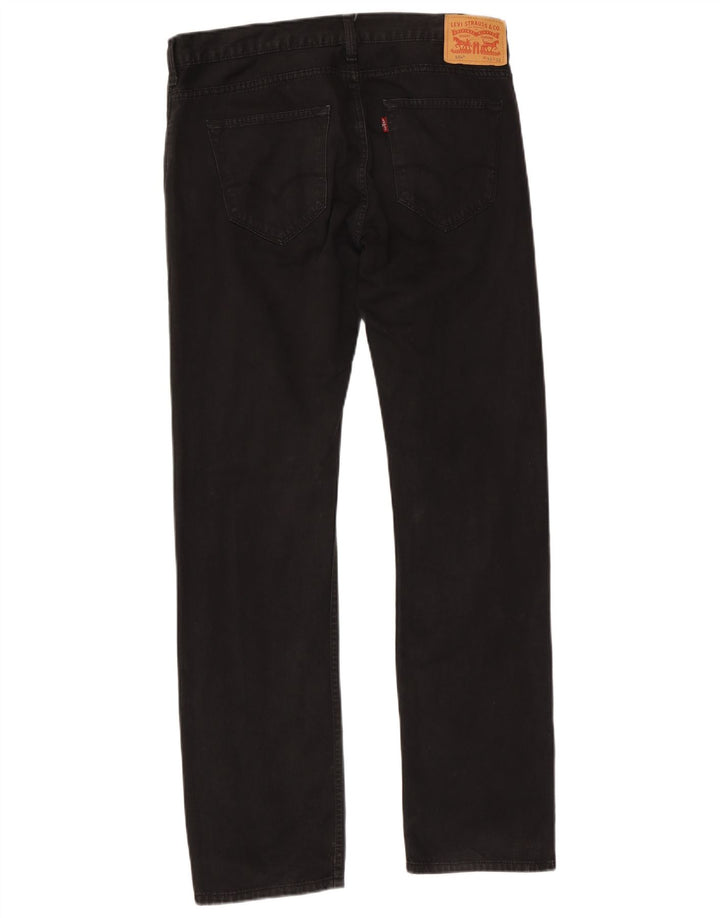 Levi's Herre 504 lige jeans W33 L32 sort bomuld