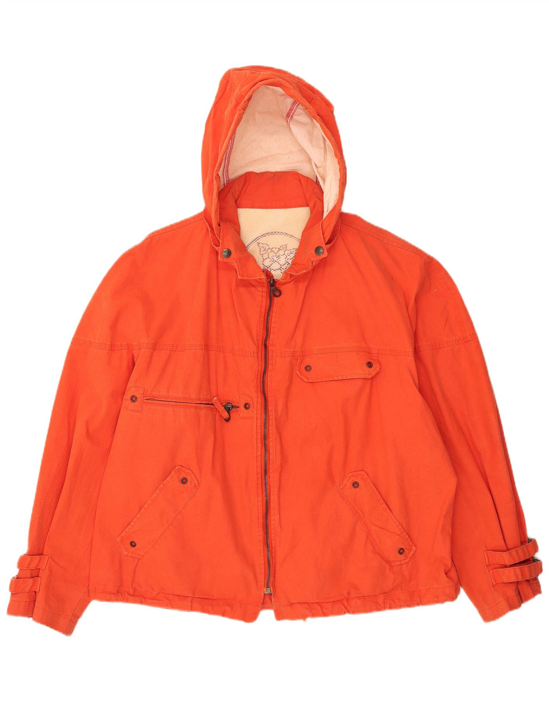 Pollini Herre Hooded Utility Jacket UK 42 XL Orange