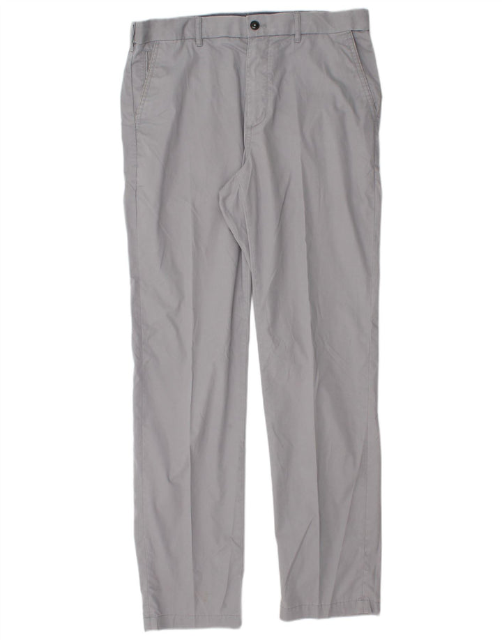 Marks & Spencer Herre Blue Harbor Regular Fit Chinobukser W34 L33 Grå