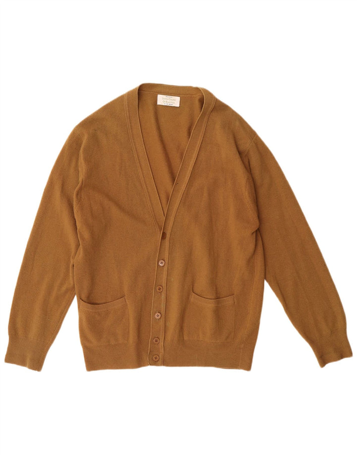 BENETTON Herre cardigan sweater IT 48 Mellem brun lammeuld