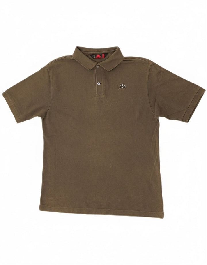 Kappa herre poloshirt Medium Khaki Bomuld