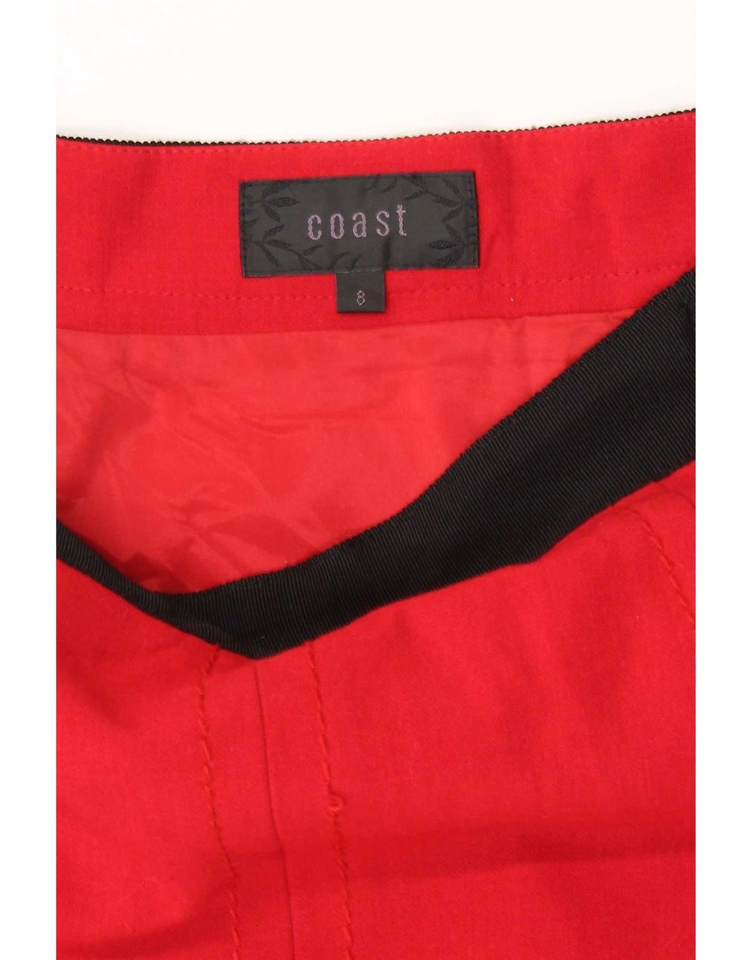 Coast Dame Mini-nederdel UK 8 Small W26 Red Colourblock Polyester