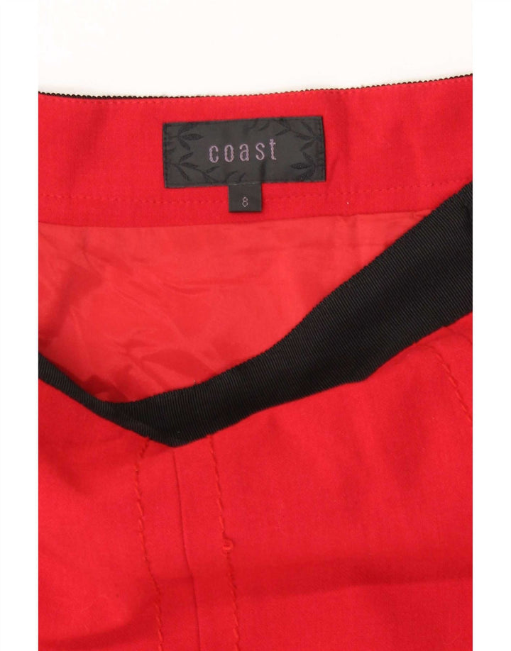 Coast Dame Mini-nederdel UK 8 Small W26 Red Colourblock Polyester