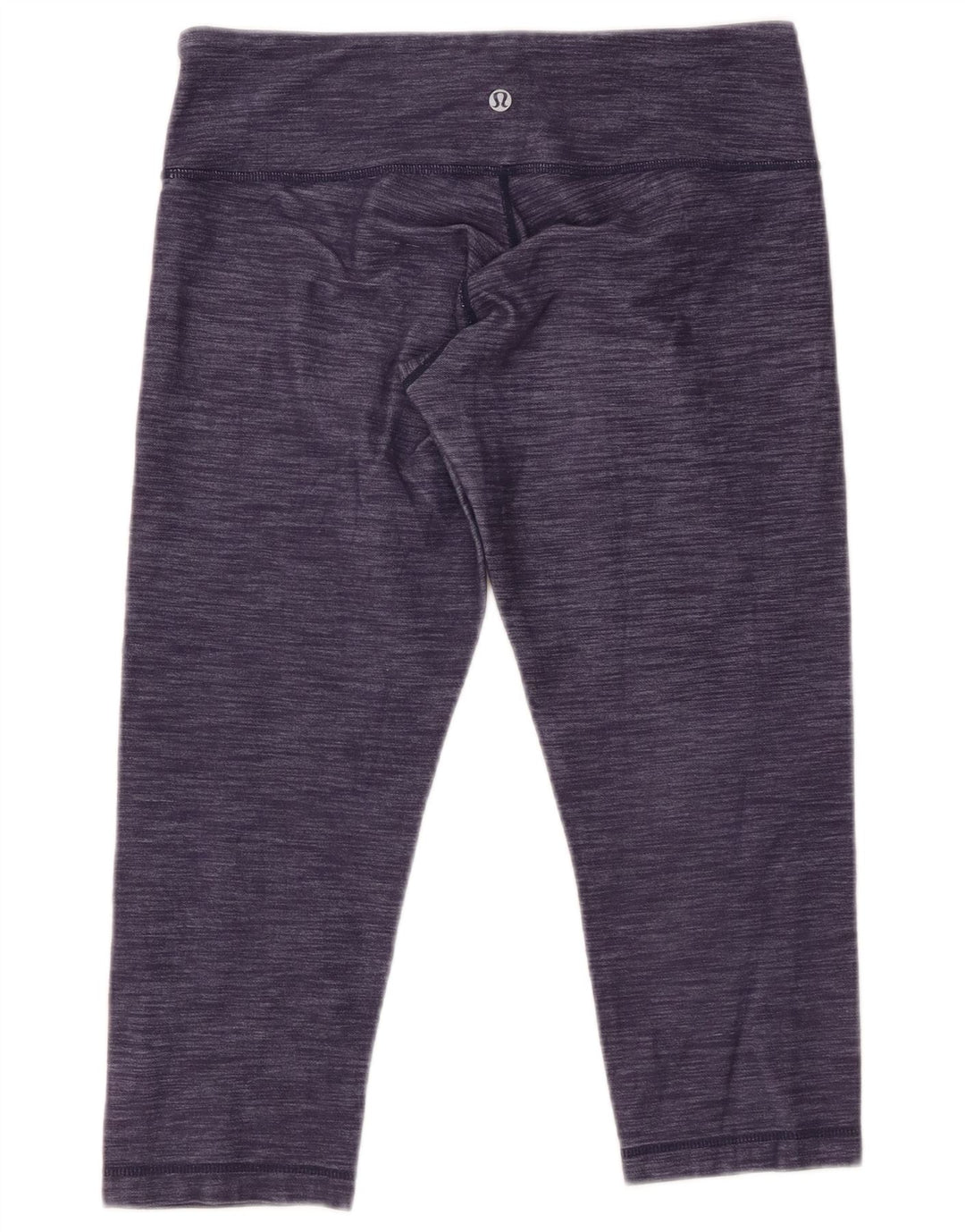 LULULEMON Dame Capri Leggings US 8 Medium Purple Pinstripe