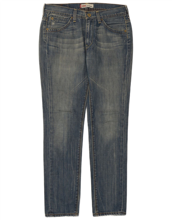 Levi's Dame 686 Slim Tapered Jeans W30 L29 Blå
