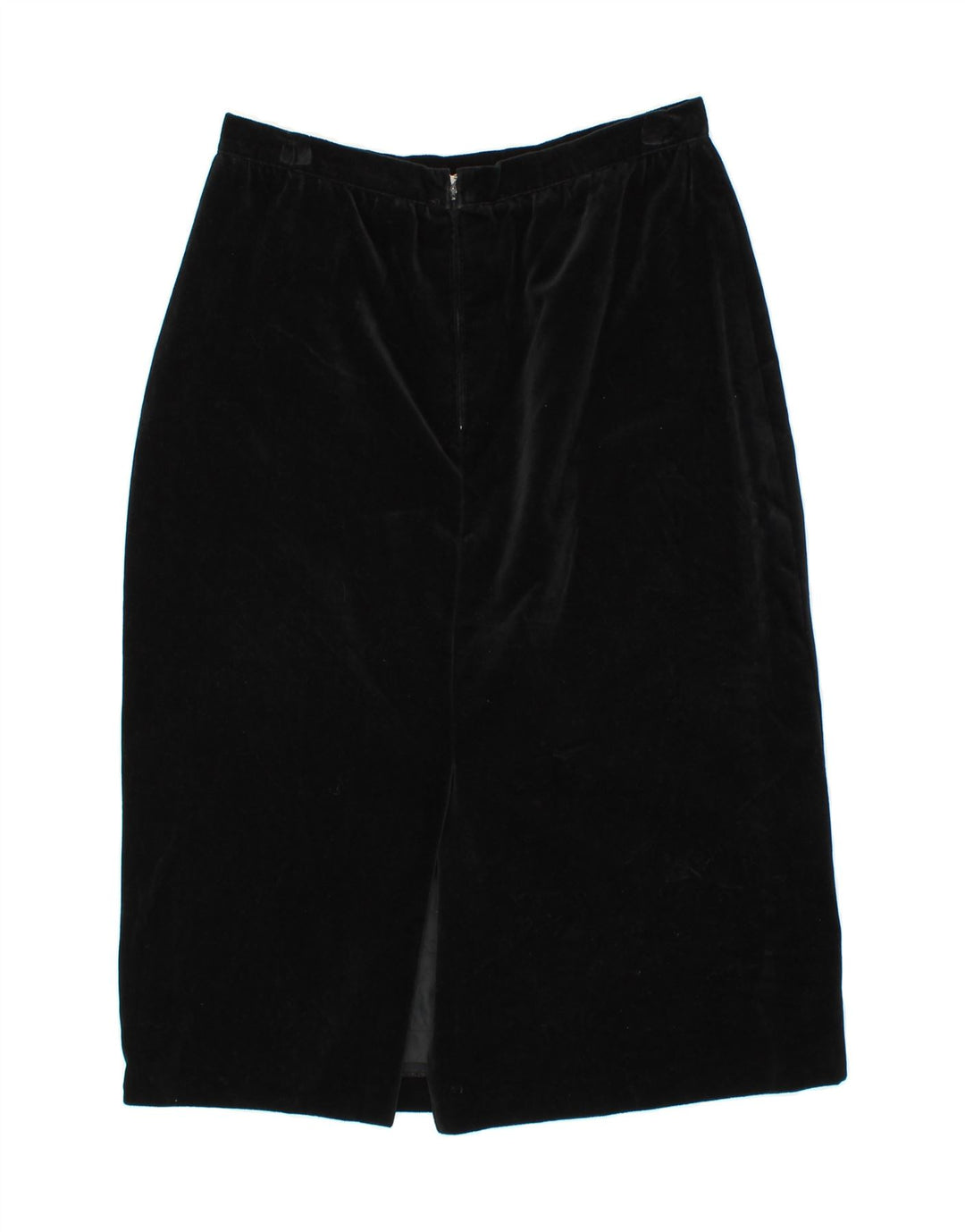 VINTAGE Womens Pencil Skirt IT 46 Large W30 Black Cotton Vintage Vintage and Second-Hand Vintage from Messina Hembry 
