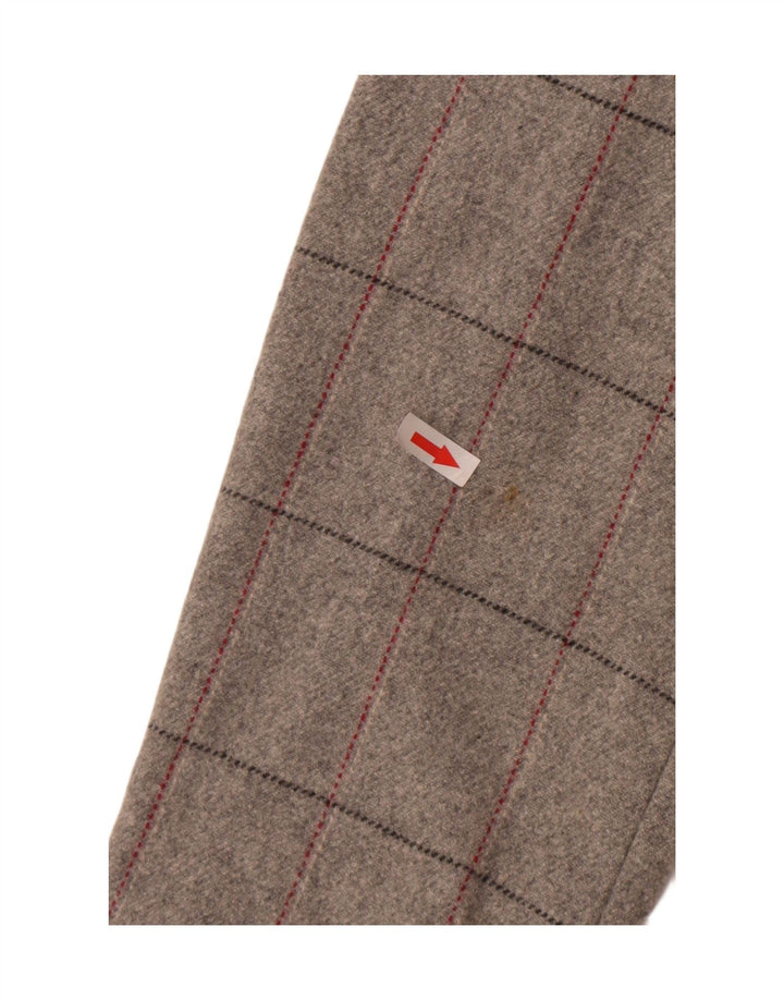 Marks & Spencer Dame Dobbeltradet Frakke UK 18 XL Grå ternet New Wool