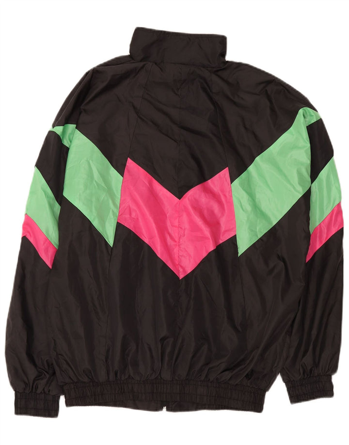Vintage træningsdragt til mænd Topjakke XL Sort Colourblock Polyester