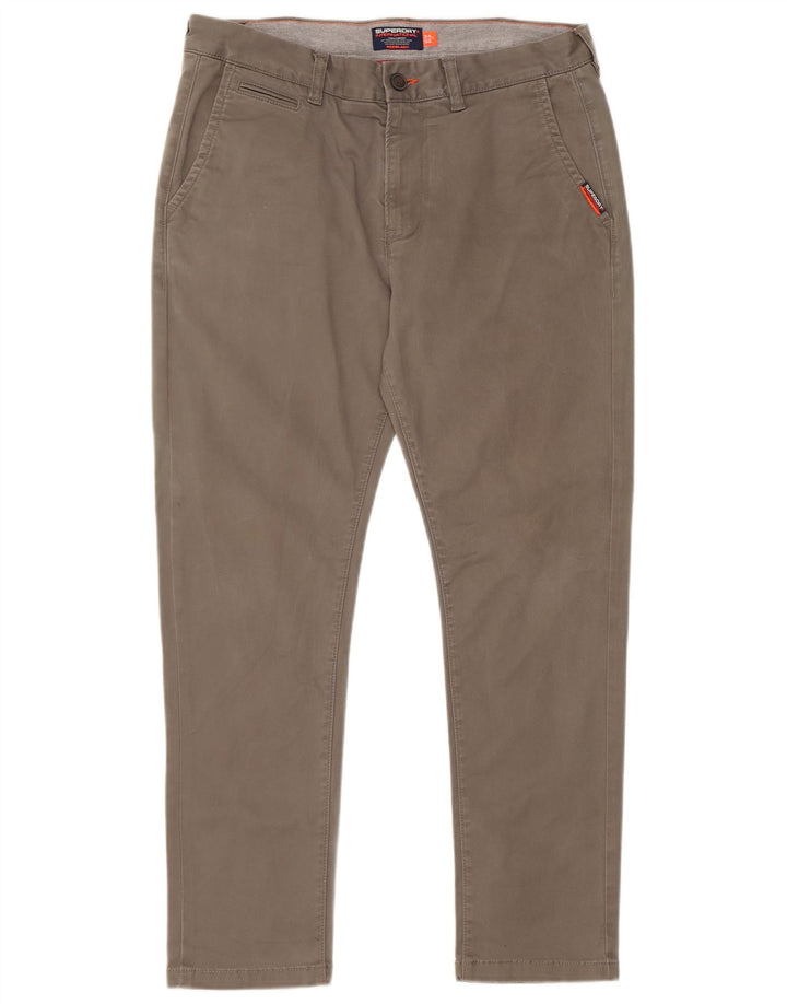 Superdry Slim Cargo-bukser til mænd W34 L30 Khaki Bomuld