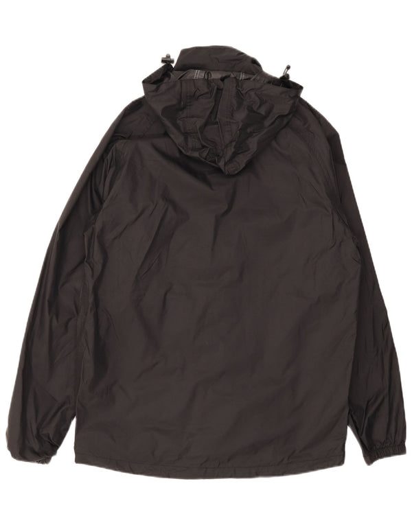 Mountain Warehouse Herre Hætte Regnjakke UK 34 XS Sort Nylon Sports