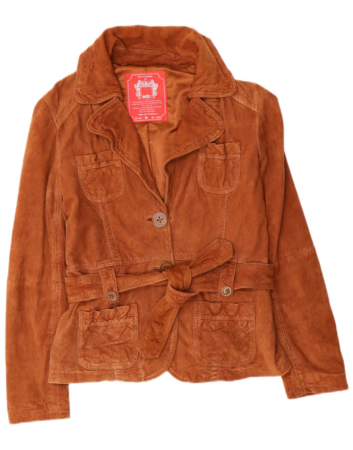 EDC Dame Ruskindsjakke UK 14 Medium Brun Læder