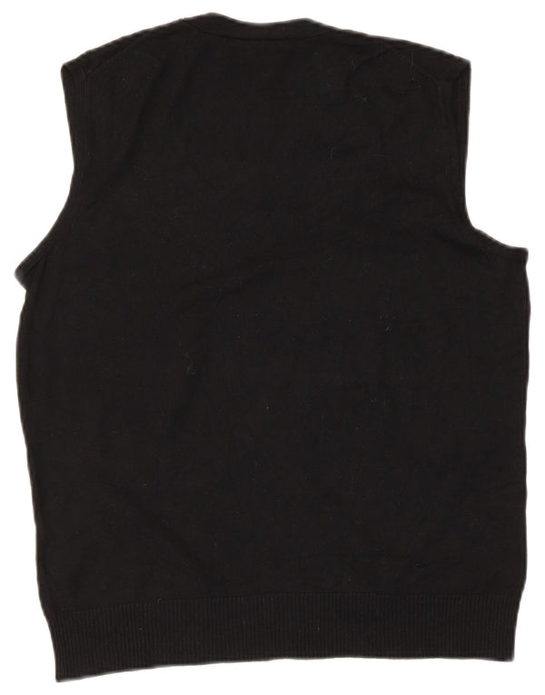 Marks & Spencer Dame Vest Tank Top UK 16 Large Black Viscose