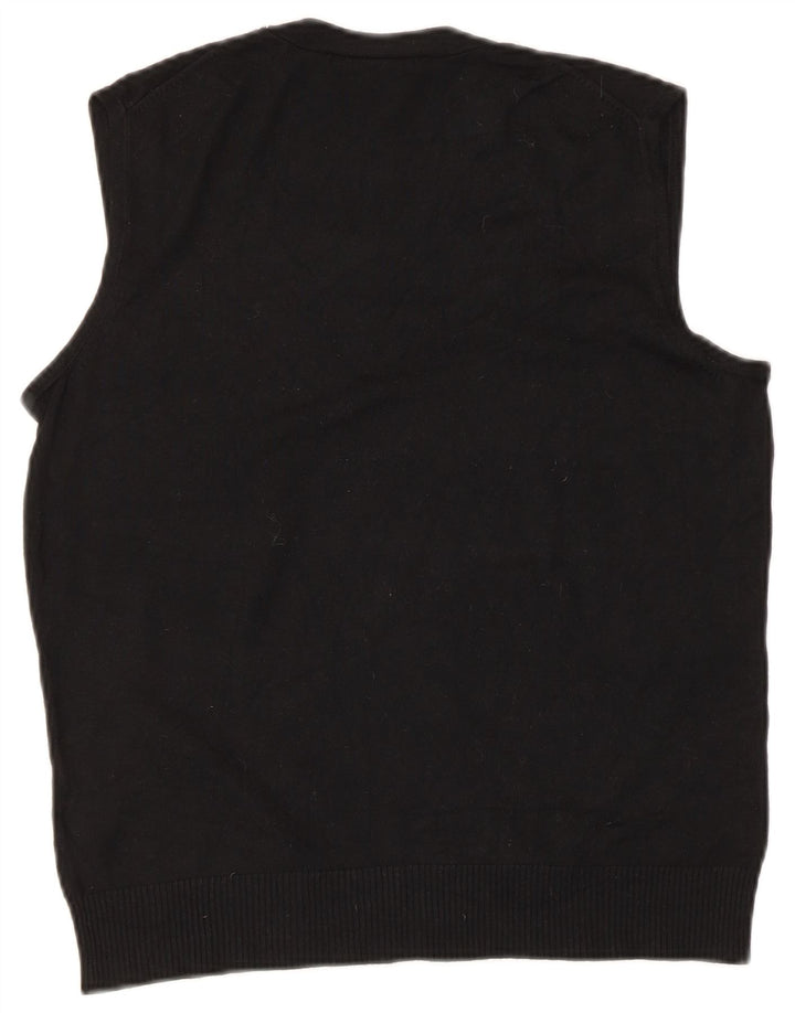 Marks & Spencer Dame Vest Tank Top UK 16 Large Black Viscose