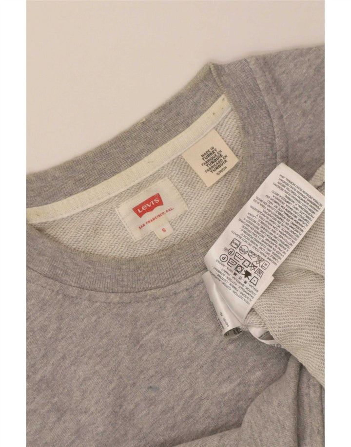 Levi's Sweatshirt-trøje til mænd, lille grå flækket bomuld