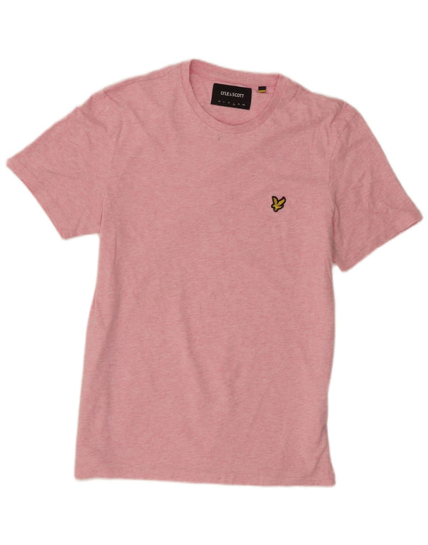 Lyle & Scott Herre T-shirt Top Stor Pink Flecked Bomuld