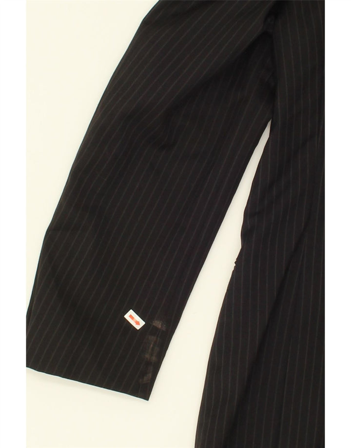 CERRUTI Mens 3 Button Blazer Jacket IT 50 Large Black Striped Viscose Vintage Cerruti and Second-Hand Cerruti from Messina Hembry 