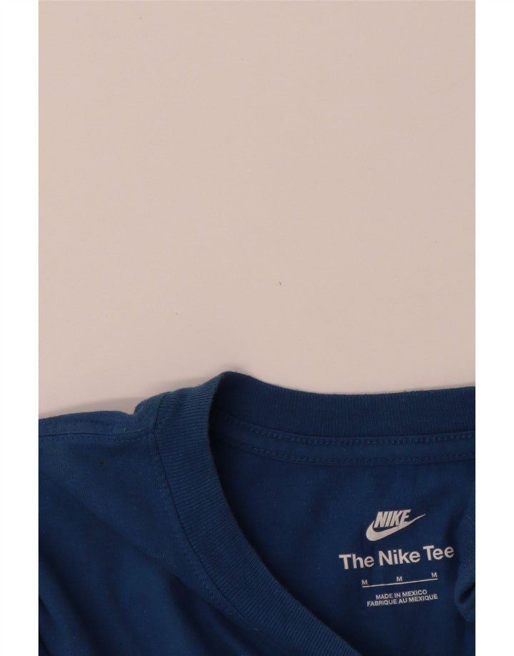 NIKE Mens T-Shirt Top Medium Blue Cotton