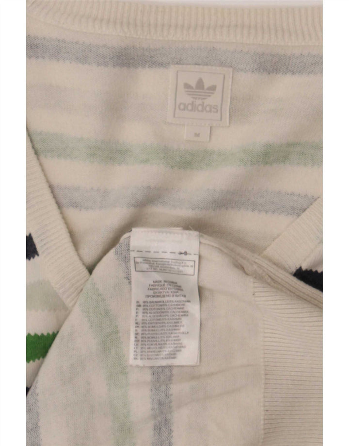 Adidas Herre V-hals sweater Medium Flerfarvet stribet bomuld