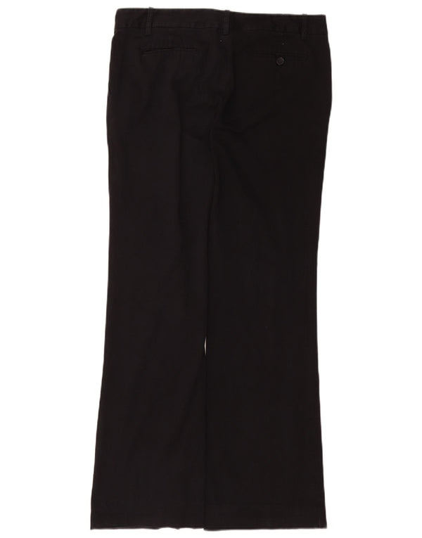 Zara Dame Bootcut Chino Bukser EU 42 Large W32 L31 Sort Bomuld