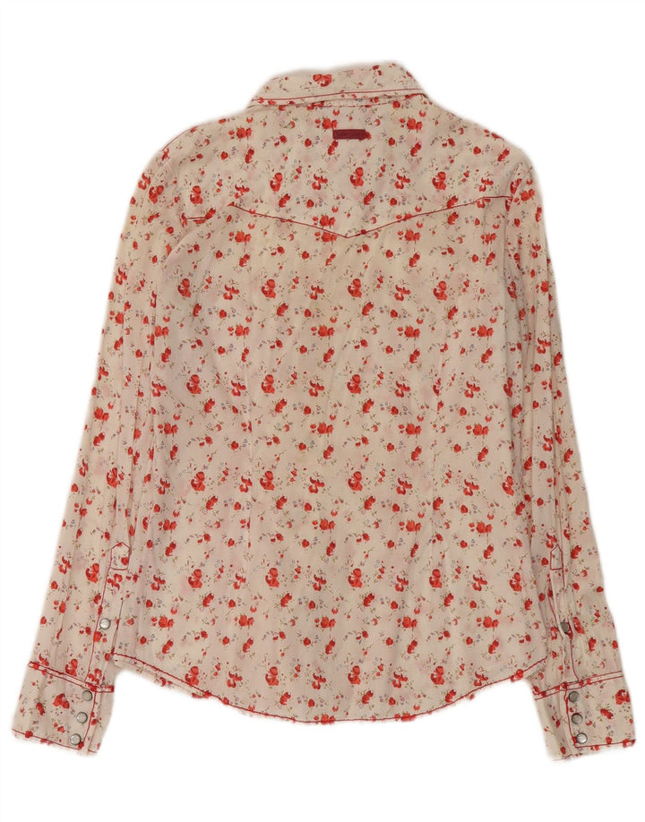 Marlboro Classics Womens Regular Fit skjortebluse UK 14 Medium White Floral