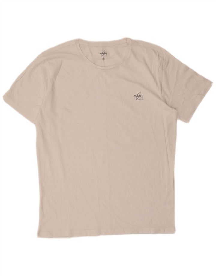 VINTAGE Herre T-Shirt Top Stor Hvid Bomuld