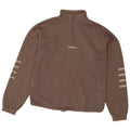 Adidas Dame Oversized Grafisk Zip Neck Sweatshirt Jumper EU 36 Small Grey