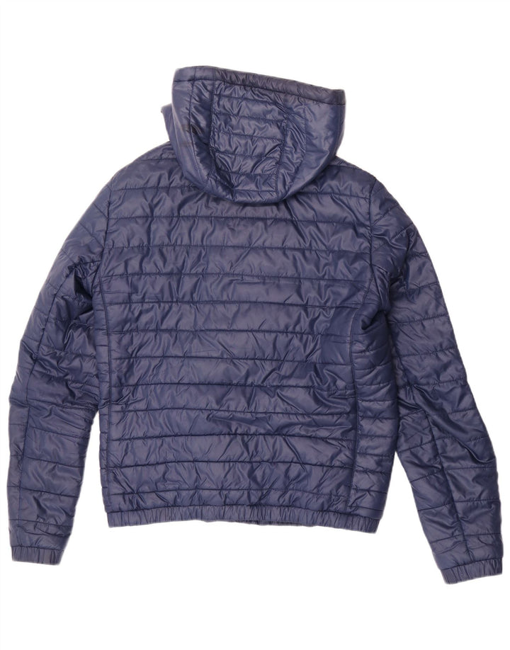 Puma Herre hættepolstret jakke UK 36 Small Blue Colourblock Polyester