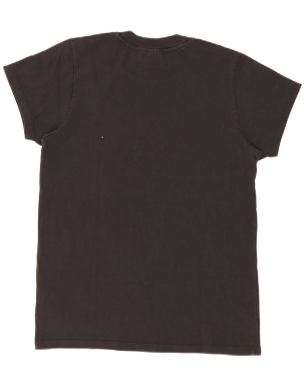 Adidas Womens Oversized Graphic T-Shirt Top UK 6 XS Black Cotton